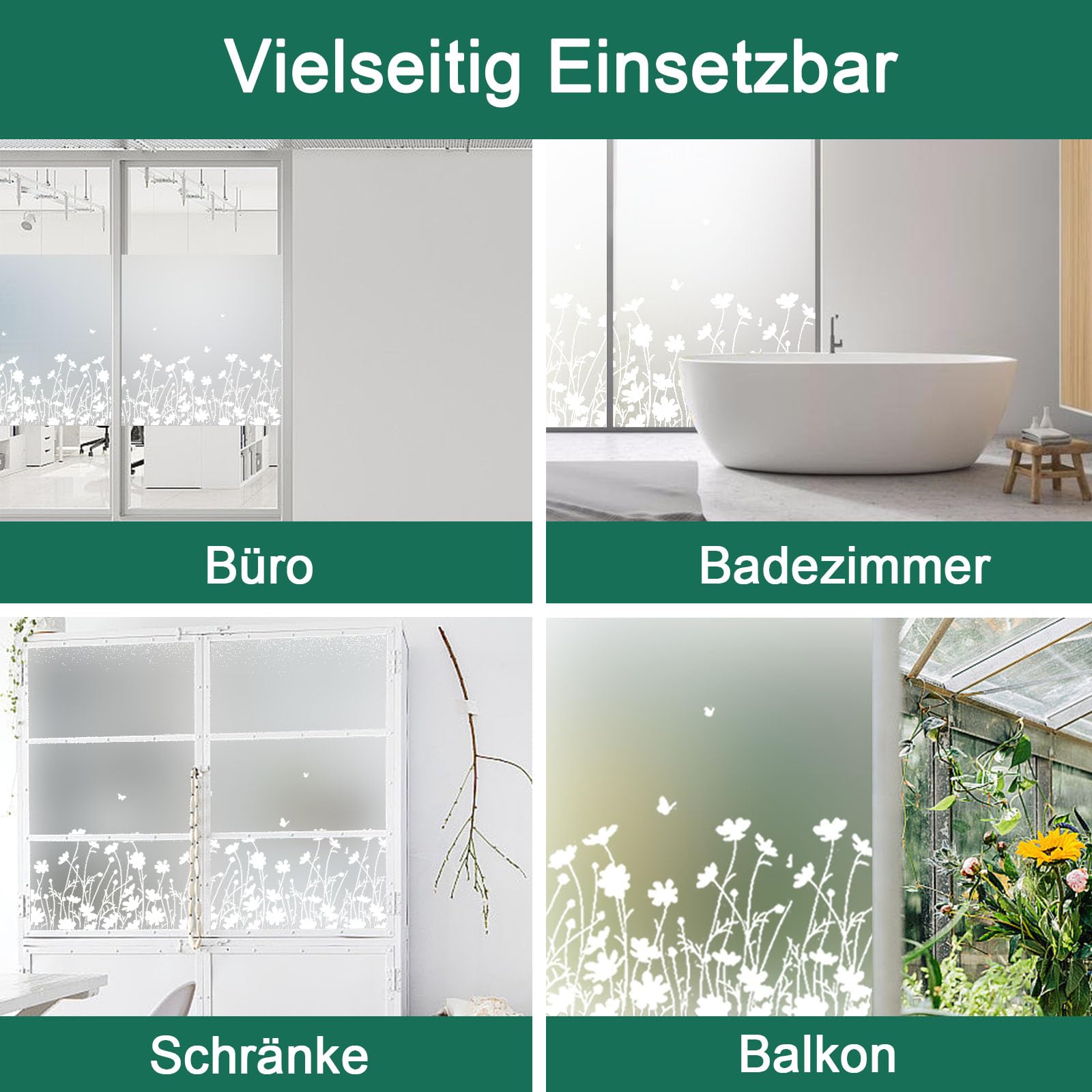 Zindoo Raamfolie, mat, 119,5 x 120 cm, bloemenpatroon, uv-bescherming, statisch, voor slaapkamer, badkamer, woonkamer Zindoo Raamfolie, mat, 119,5 x 120 cm, bloemenpatroon, uv-bescherming, statisch, voor slaapkamer, badkamer, woonkamer