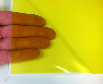 Paper Street Plastics Roll of Transparent Sign Vinyl, Self-Adhesive 12 inch x 10 ft, Fluorescent Yellow