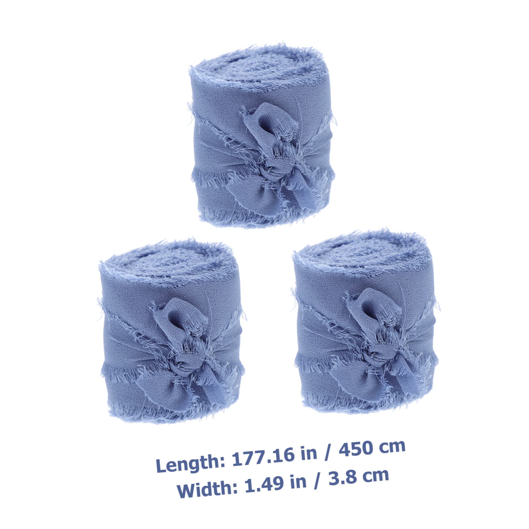 Ciieeo 5 Sets Chiffon-hochzeitsbänder Mit Fransen Für Blumensträuße Zum Basteln Von Geschenkverpackungen 3 Stück * 5