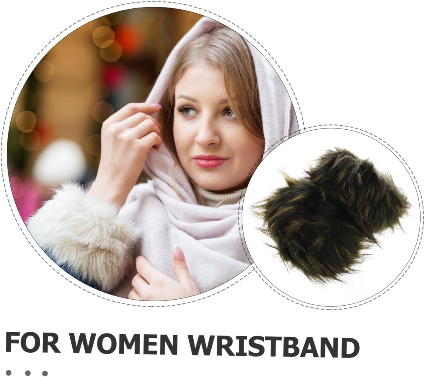 1pair Faux Fur Wrist Warmers for Women Stylish Arm Warmers Cute Design for Winter Soft Plush Cuffs for Warmth and Comfort for Everyday Use Parties and Dates