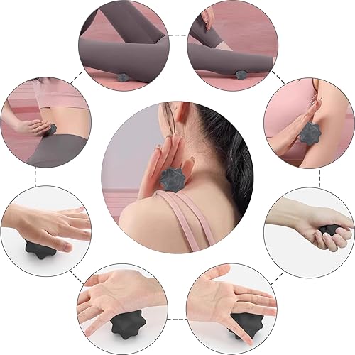 Miniatura 5 de Pelotas de masaje para liberación miofascial, tejido profundo de yoga, terapia de puntos de activación y fascitis plantar de pies, bola masajeador