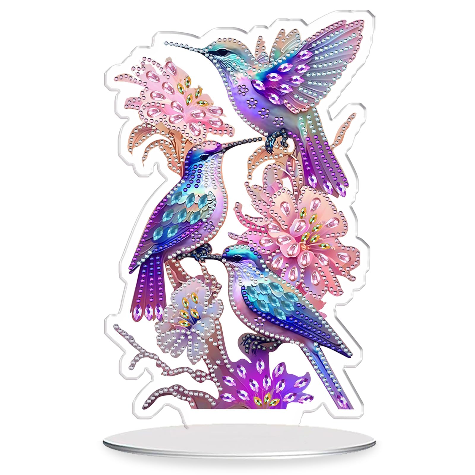 Yiminu.DS Diamond Painting Erwachsene, Diamant Painting Bilder 5D Acryl Diamond-Painting Set Bastelset Wohnzimmer Garten Schlafzimmer Dekoration, Kolibri