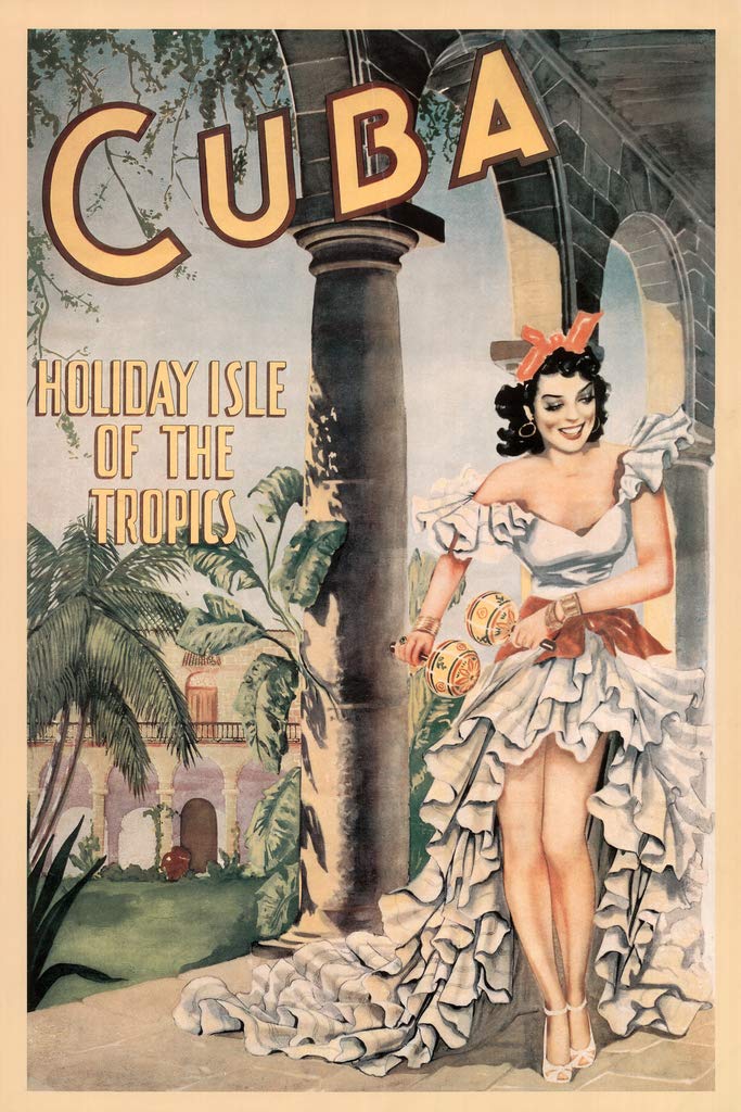 Amazon.com: Cuba Holiday Isle Of The Tropics Vintage Travel Print