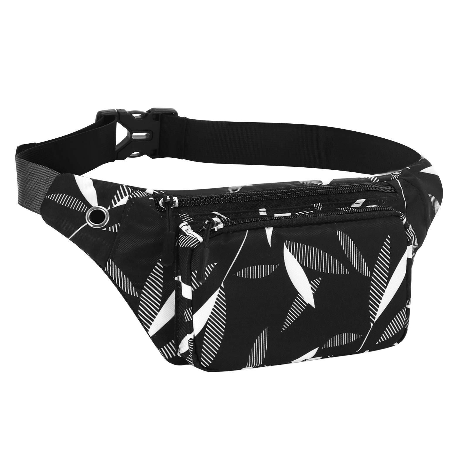 HAWEE Sport Waist Bag Fanny Pack Unisex Lightweight Bum Bag Waist Pack Fanny Bag Multicolor Running Pouch with Adjustable Belt and Headphone Jack for Men Women Outdoor Travel Hiking Jogging Cycling โ image 1