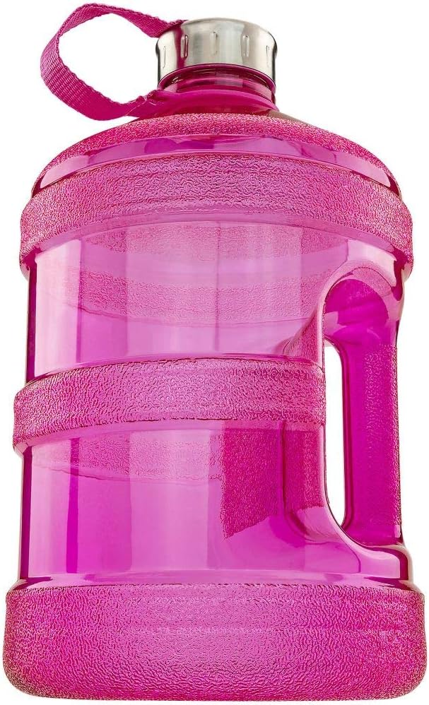 Southern Homewares 1 Gallon Water Bottle – BPA-Free Plastic Jug with Leak-Proof Screw Lid, Cold Liquid Container for Gym, Office, Daily Use, Pink