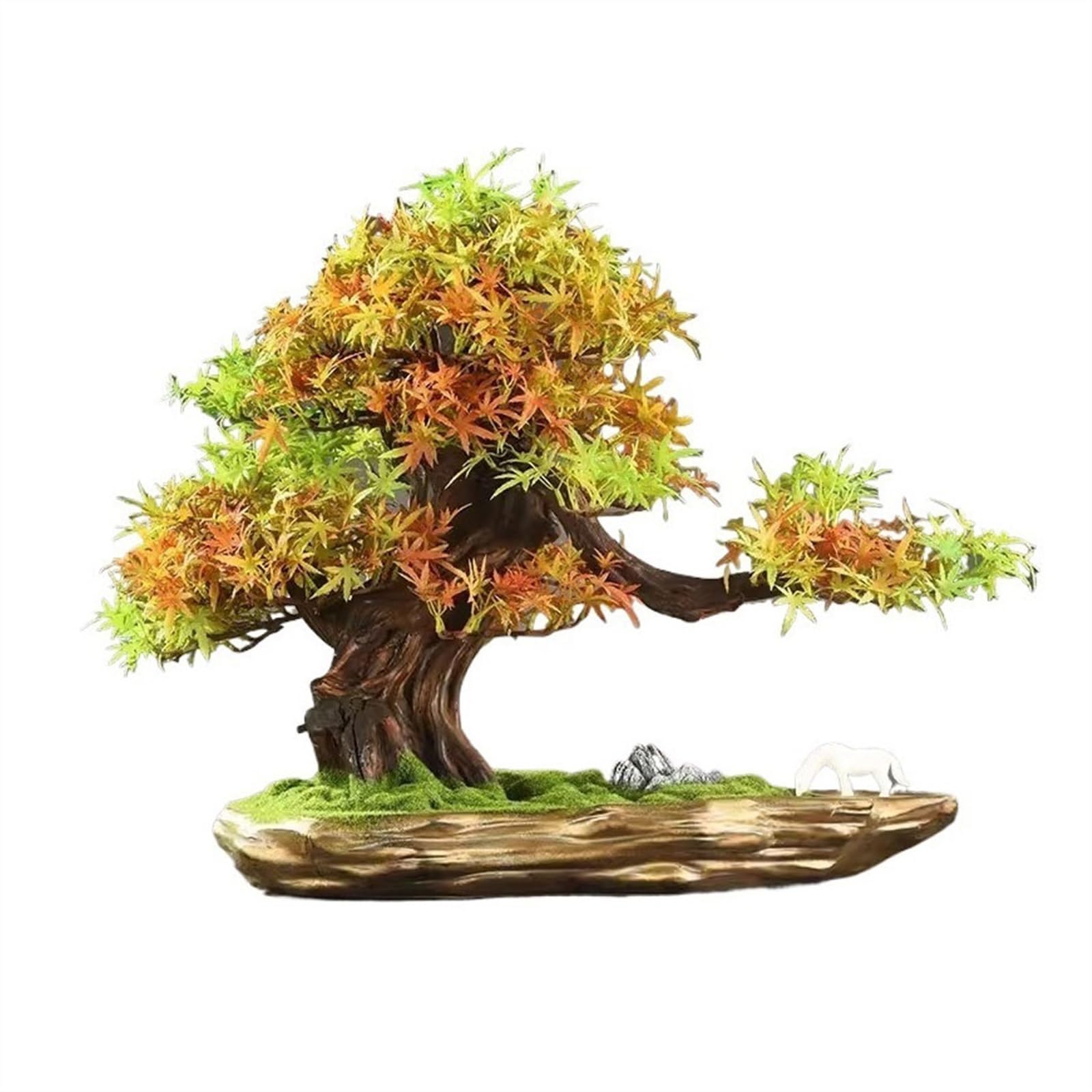 IUokLU Artificial Bonsai Tree Entryway Cabinet Side Table Ornament Hotel Simulation Tree Decoration Simulation Plant Landscaping Greenery Potted Plants Artificial Tree