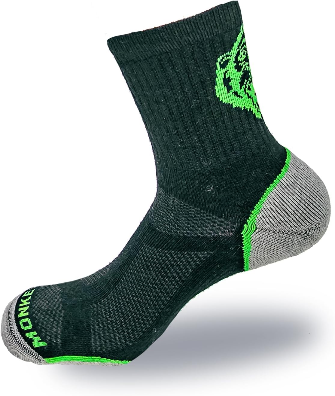 Fish Monkey SM225 Wool Lightweight Mini Crew Ventilated Outdoor Active Fishing With Arch And Ankle Compression Socks