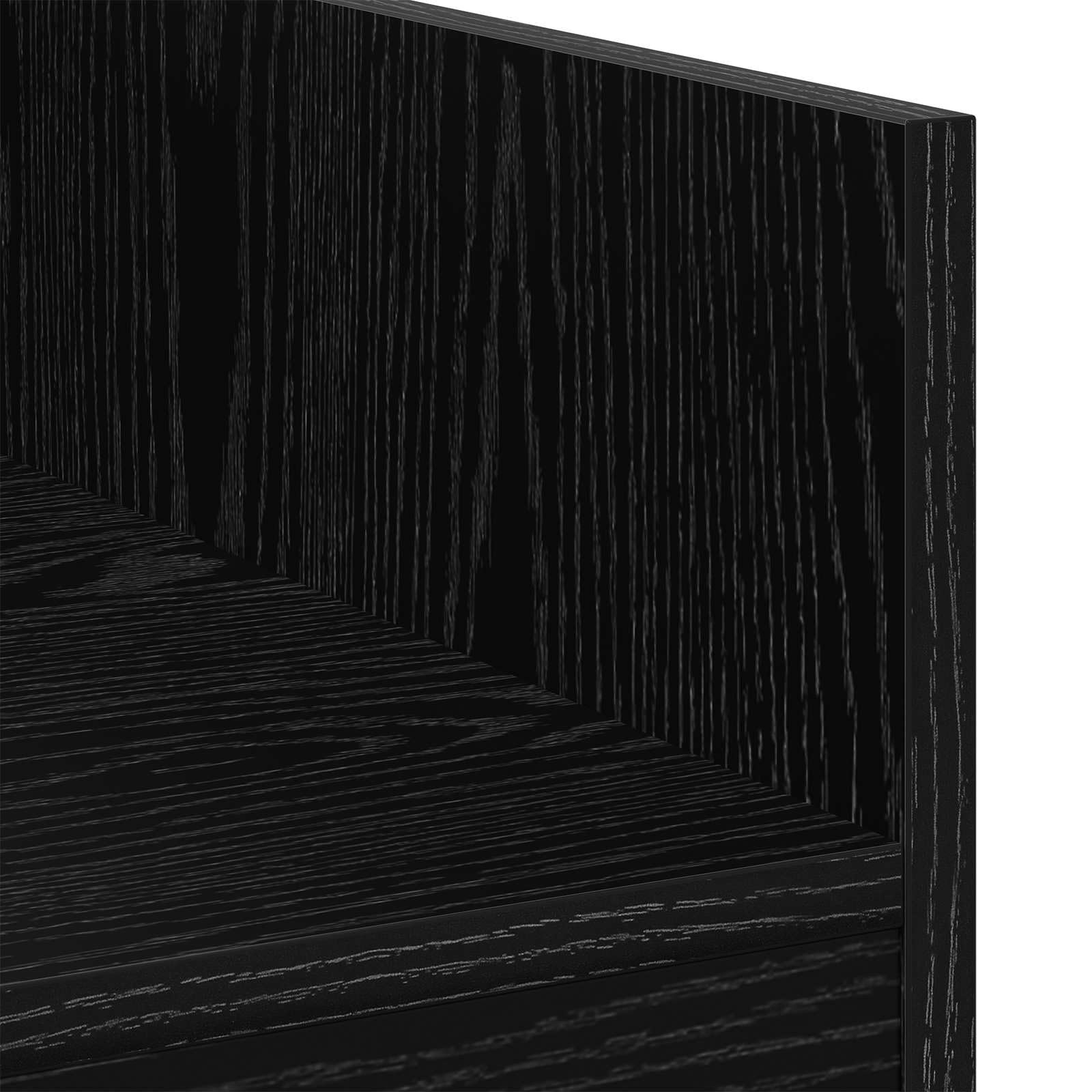 vidaXL Mesa de DJ Roble Negro 82 x 45 x 102 cm Madera de ingeniería, Mesa DJ en Forma de U, Espacio Moderno y ergonómico, Equipo de Audio Multifuncional, estación Profesional