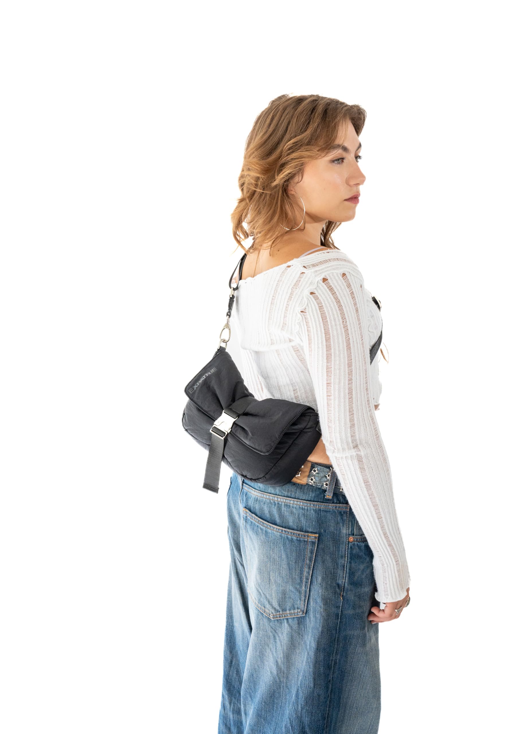 Expatrié Borsa a Tracolla da Donna - Bobby - Borsa Piccola in Nylon - Borsetta con Fibbia in Metallo e Cerniera - Tracollina Piumino Elegante - Crossbody Puffer Bag - Idrorepellente