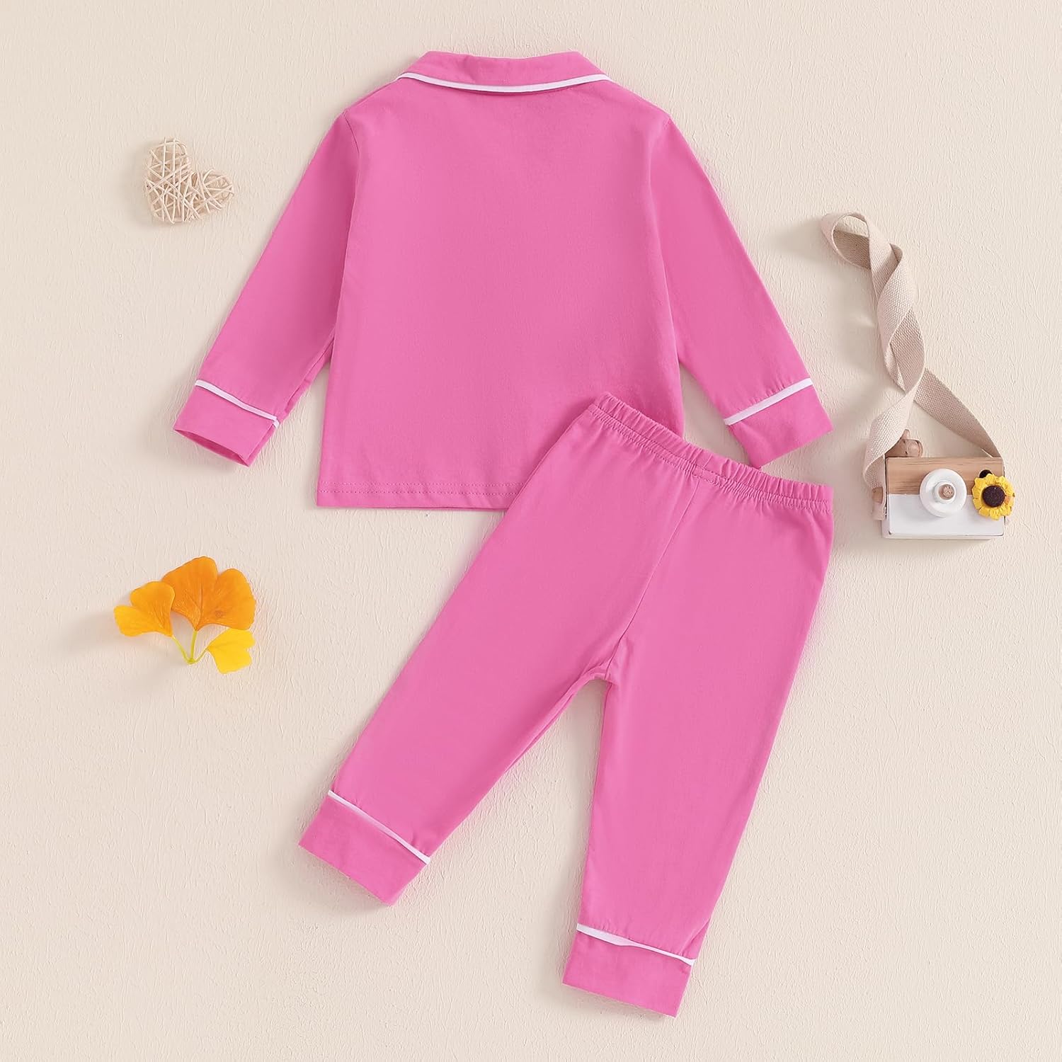 Balaflyie Baby Button Down Pajamas Set Shirt and Pants Toddler Cotton Pjs Long Sleeve Sleepwear - Image 3