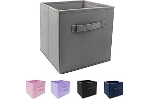 8 inch Wide Storage Bins: Mini Size 1-Pack Cube Storage Bins 9.0"x7.5"x7.5"