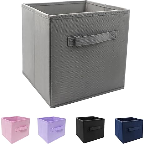 8 inch Wide Storage Bins: Mini Size 1-Pack Cube Storage Bins 9.0"x7.5"x7.5"