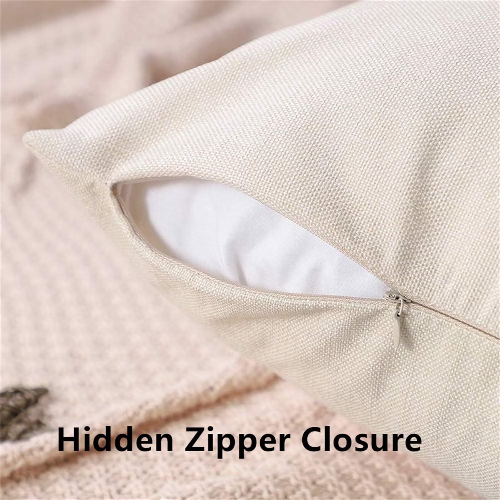 Funda de Almohada 60 x 180 cm Animal Protector Almohada 180 cm con Cremallera Invisible, Lino Durable y Transpirable Pillow Case Largas Beige Impresión a Doble Cara para Cama, Sofá y Dormitorio dg-484