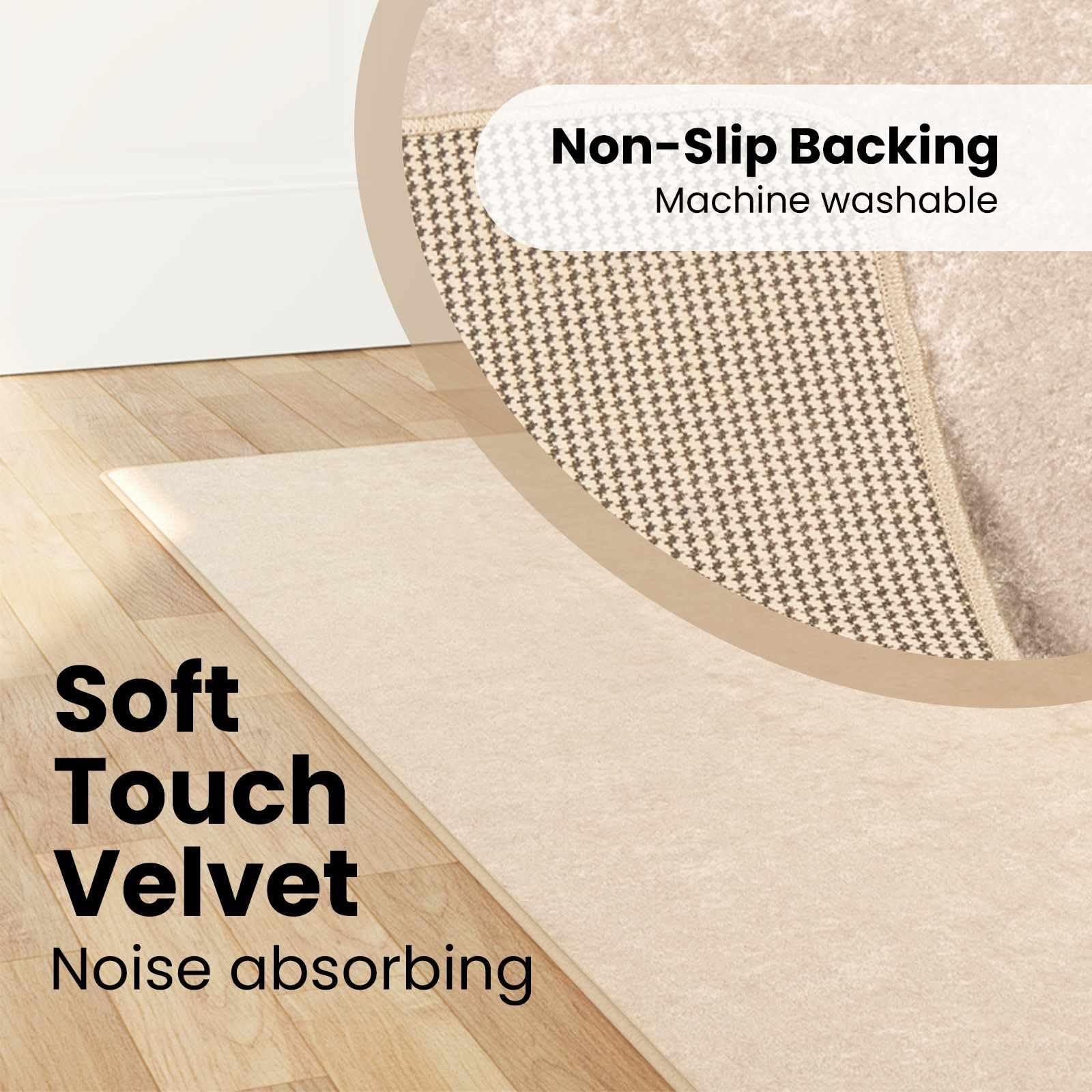 vidaXL Coureur de Tapis MARSA Crème 250 x 100 cm Polyester et PVC