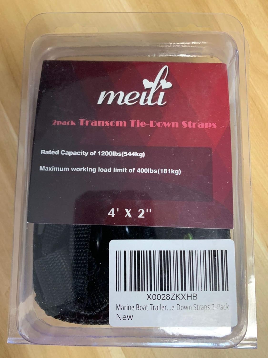 MEILI 2 Piece Heavy Duty Boat Trailer Transom Strap Adjustable Marine Boat Tie Down Straps to Trailer (Shipped From USA) with Quick Release Buckle, 2 inch Length 48 1200 LBS Capacity Securely : Sports & Outdoors