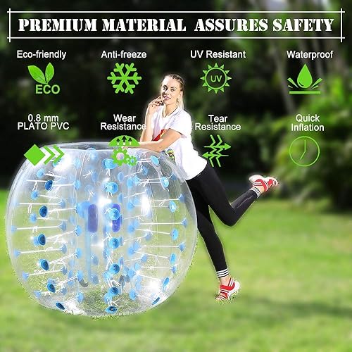 Miniatura 4 de Pelota inflable para adultos y niños, pelotas de fútbol de burbujas, juguete para patio de recreo, pelotas de hámster humano, bolas de zorb para