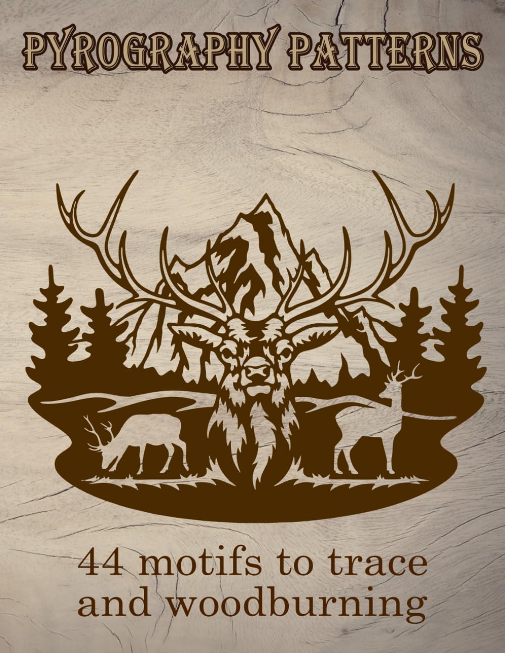 Pyrography patterns: numerous designs for tracing and woodburning, as desired from small to large projects.