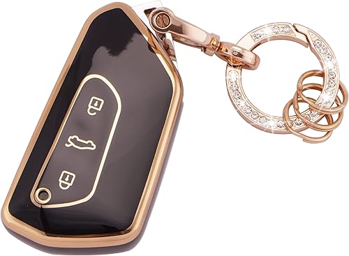 EKALA Funda para llavero para VW Volkswagen Golf 8 ID.3 ID.4 Seat Leon Tarraco Ateca Cupra Formentor Leon con 3 botones, carcasa para llaves de TPU