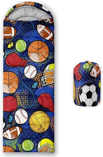 BSNTHO Saco de dormir para camping, 3 estaciones, clima cálido y fresco, ligero, saco de dormir impermeable para adultos y niños, viajes y al aire