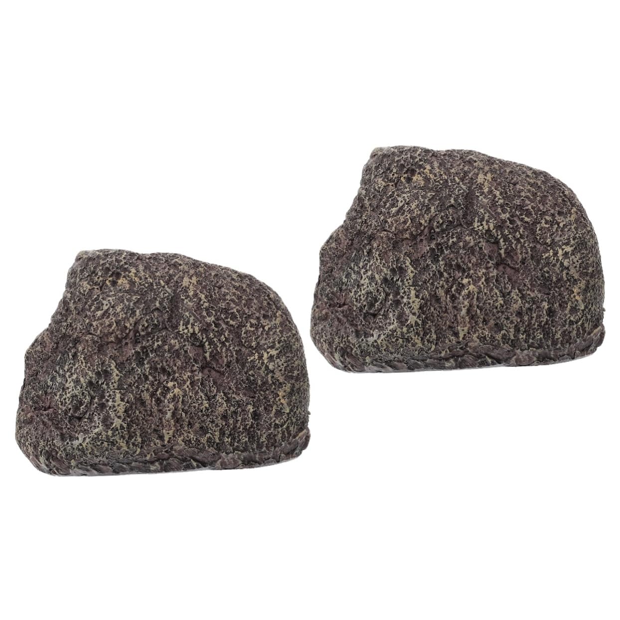 Veemoon 2pièces Boîte à Clés Camouflée Pierre Réaliste Cachette Extérieure Discrète Pour Jardin De Rangement Pratique Et Décorative Modèle Imitation Pierre Foncé