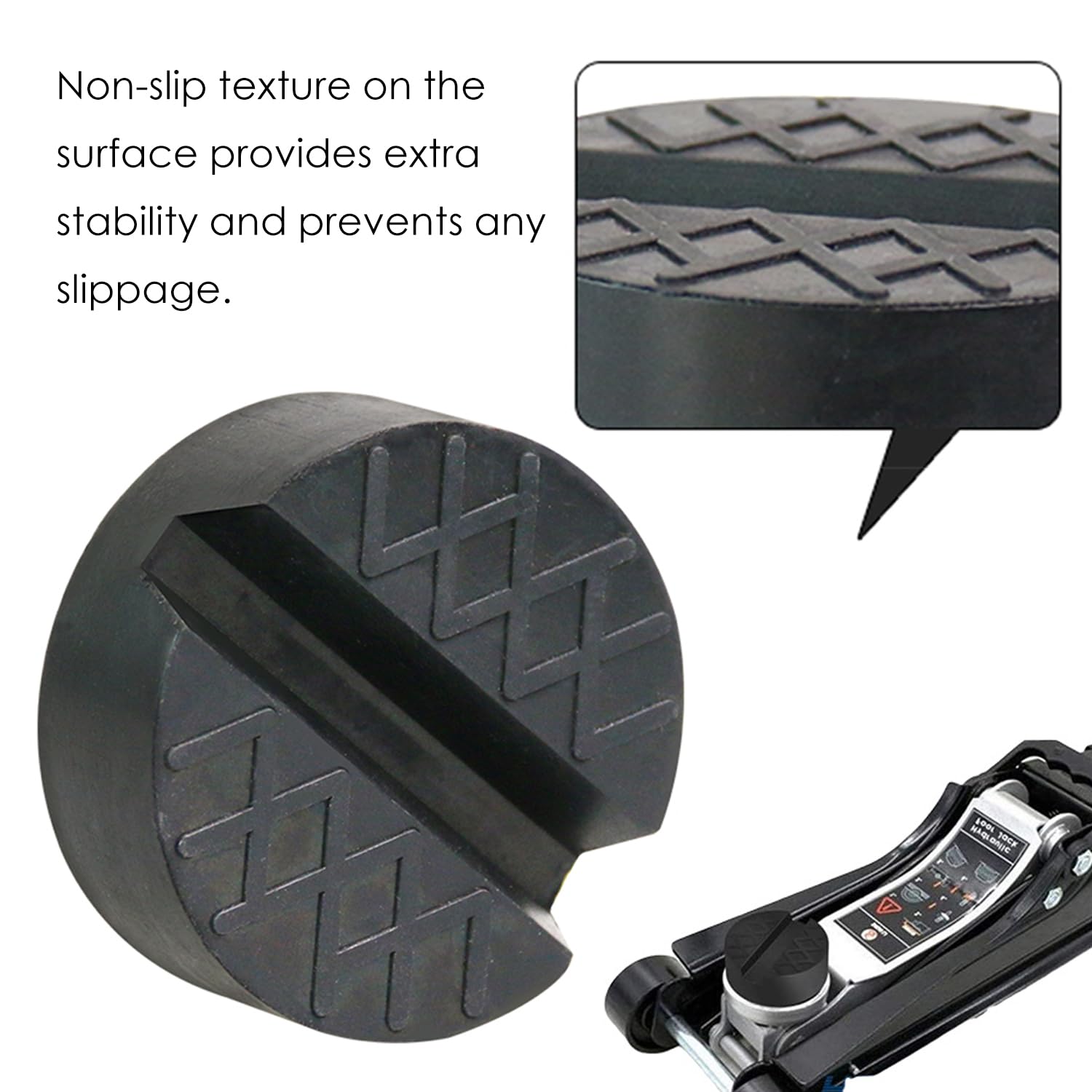 Curby Pad - Paraurti In Gomma Per Cric Auto, Protezione Paraurti Per Auto E SUV, Diam. 65/38 Mm