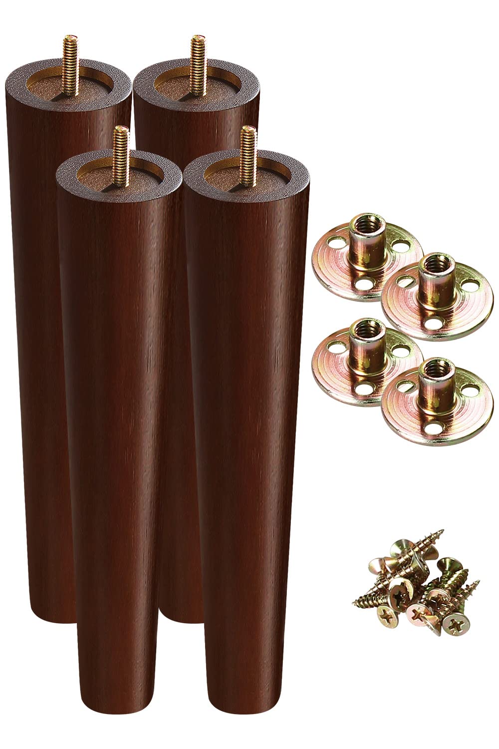 Mid Century Table Furniture Legs, 12 Inch Wooden Legs Consists of Solid