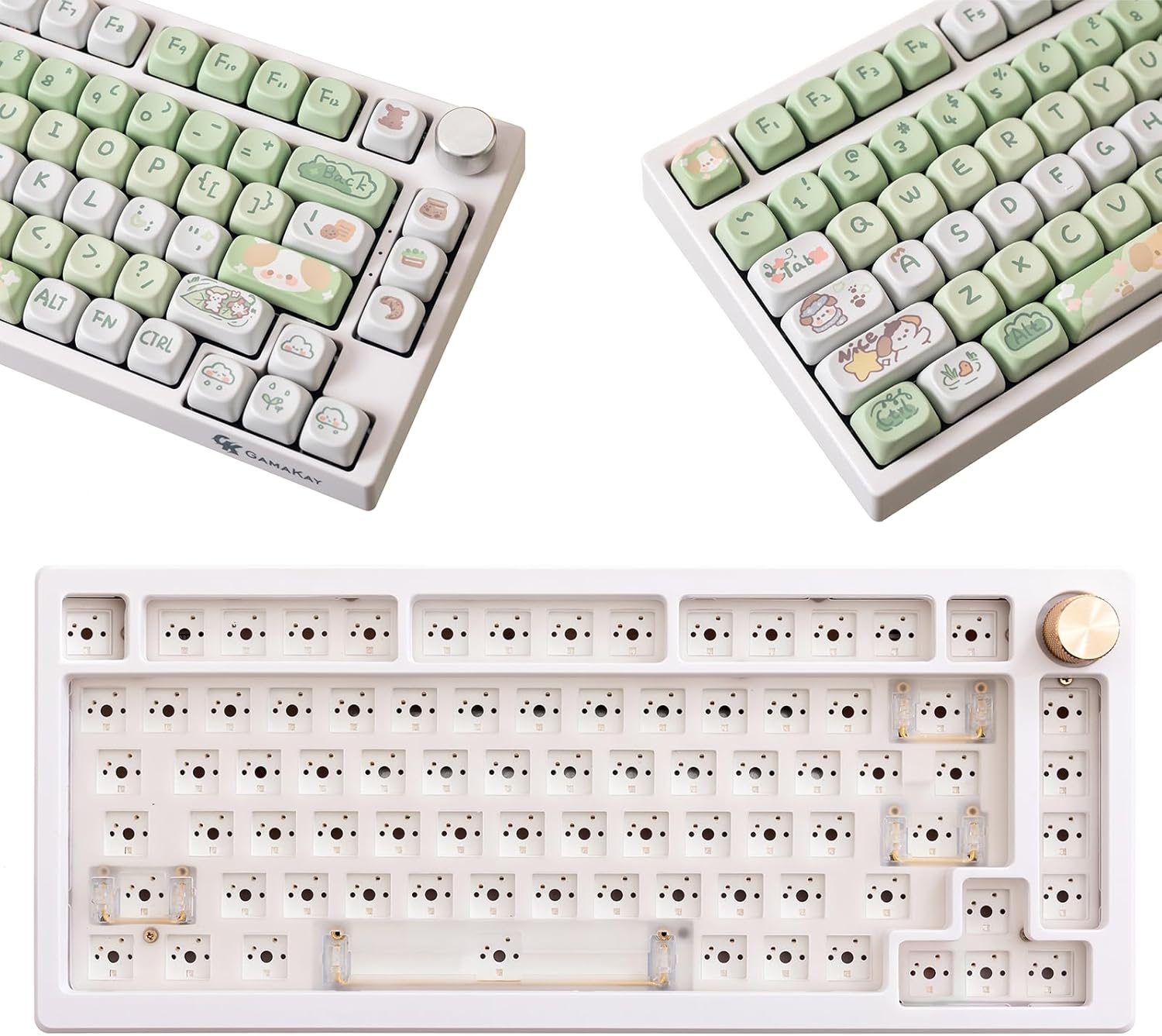 GamaKay Wireless Keyboard Kit and Keycaps Set Combo, SN75
