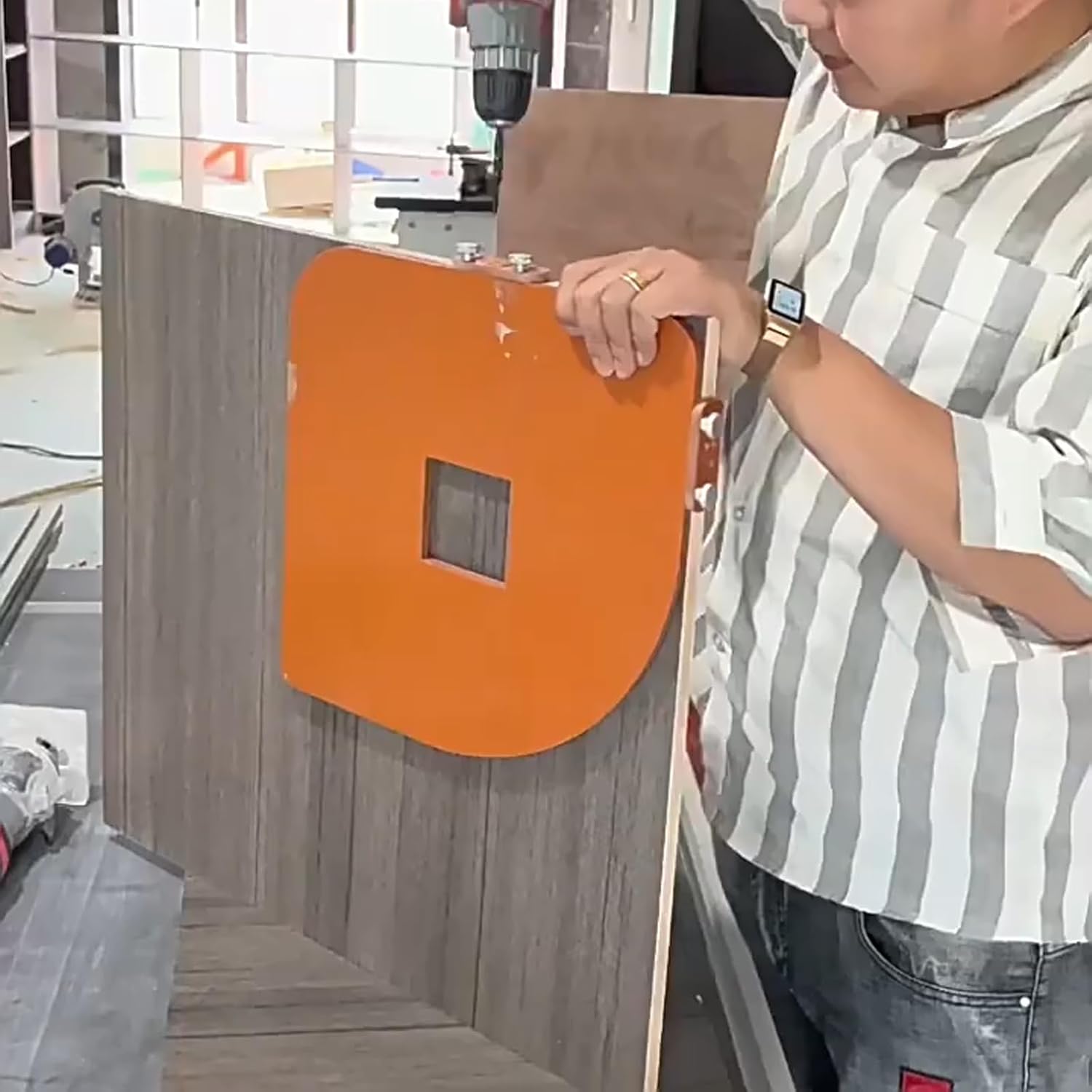 Woodworking Router Corner Radius Templates Jig Circular Trimming Machine Half Round Corner Positioning Tool