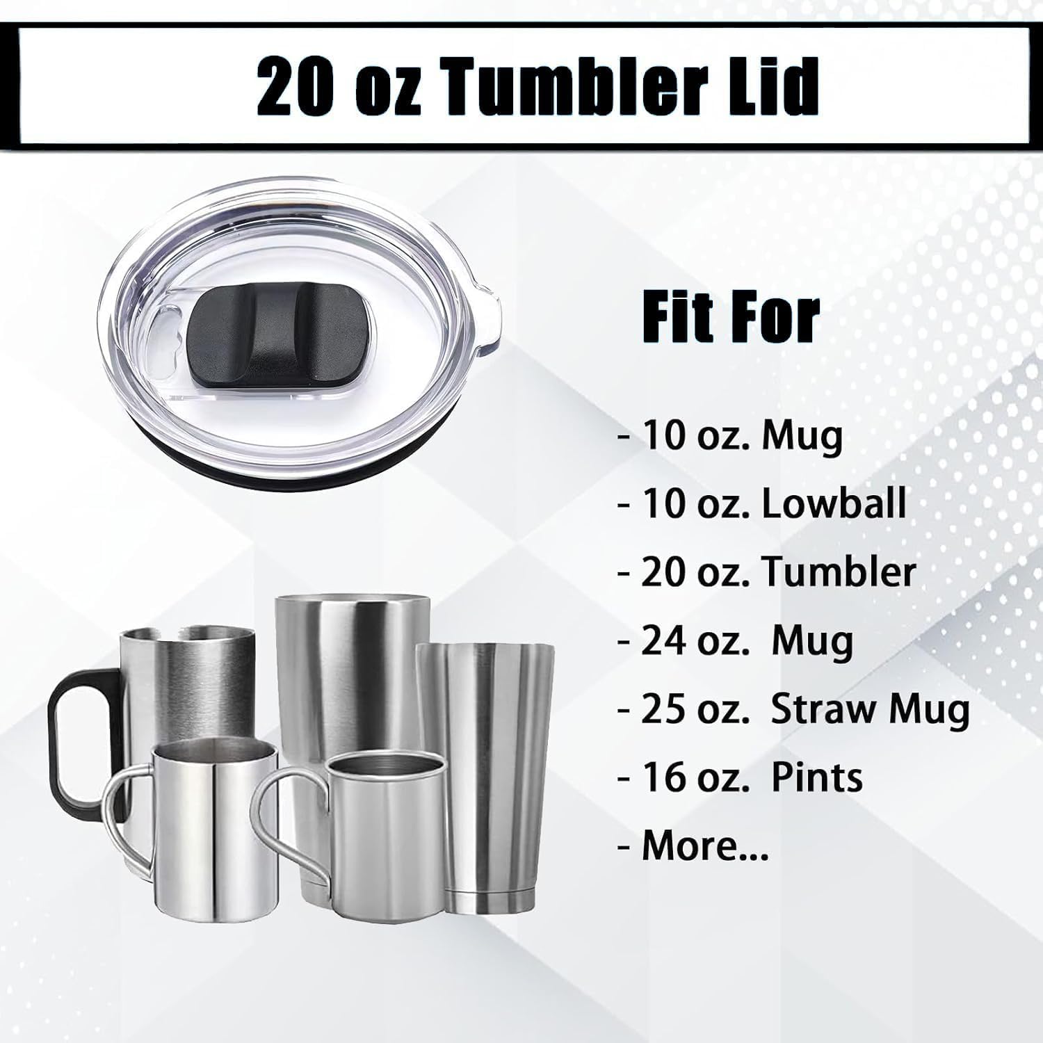 CIYIN Couvercle De Remplacement Pour Tasse De 40 Oz, 2 Pièces Couvercle Stanley Cup Etanche Avec 2 Paille, Tumbler Lid Anti-Fuite Et Anti-Poussière, Accessoire Stanley Cup (Rose