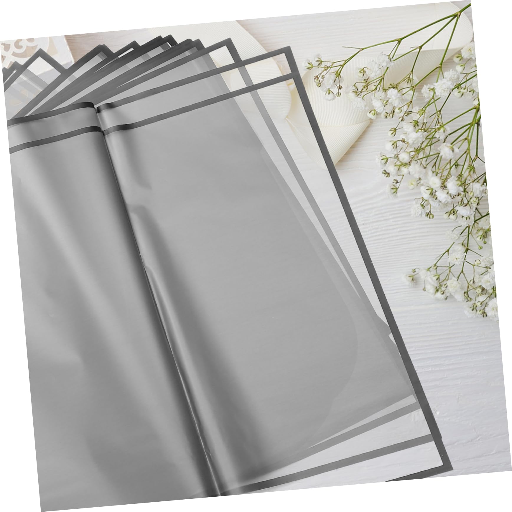 OSALADI 20 Sheets Floral Bouquet Wrap of Semi Transparent Wrapping Film for Flower Packaging for Weddings Birthdays and Special Occasions Elegant Florist Supplies