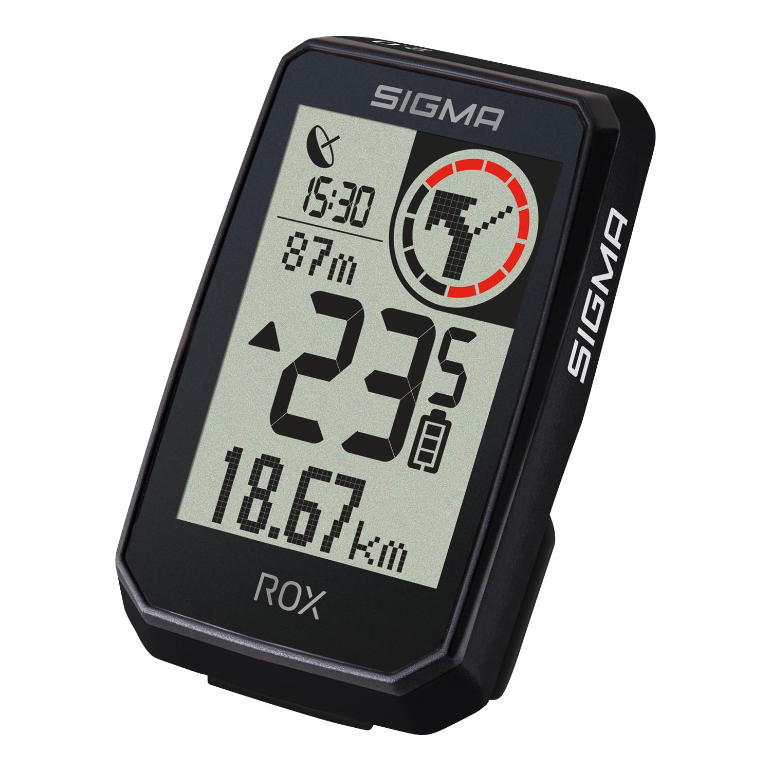 SIGMA ROX 2.0 Endurance Black | Durata della batteria 26h | Computer da bicicletta wireless | GPS e navigazione inclusi OVERCLAMP Butler | Navigazione GPS all'aperto | Compatibile con E-Bike