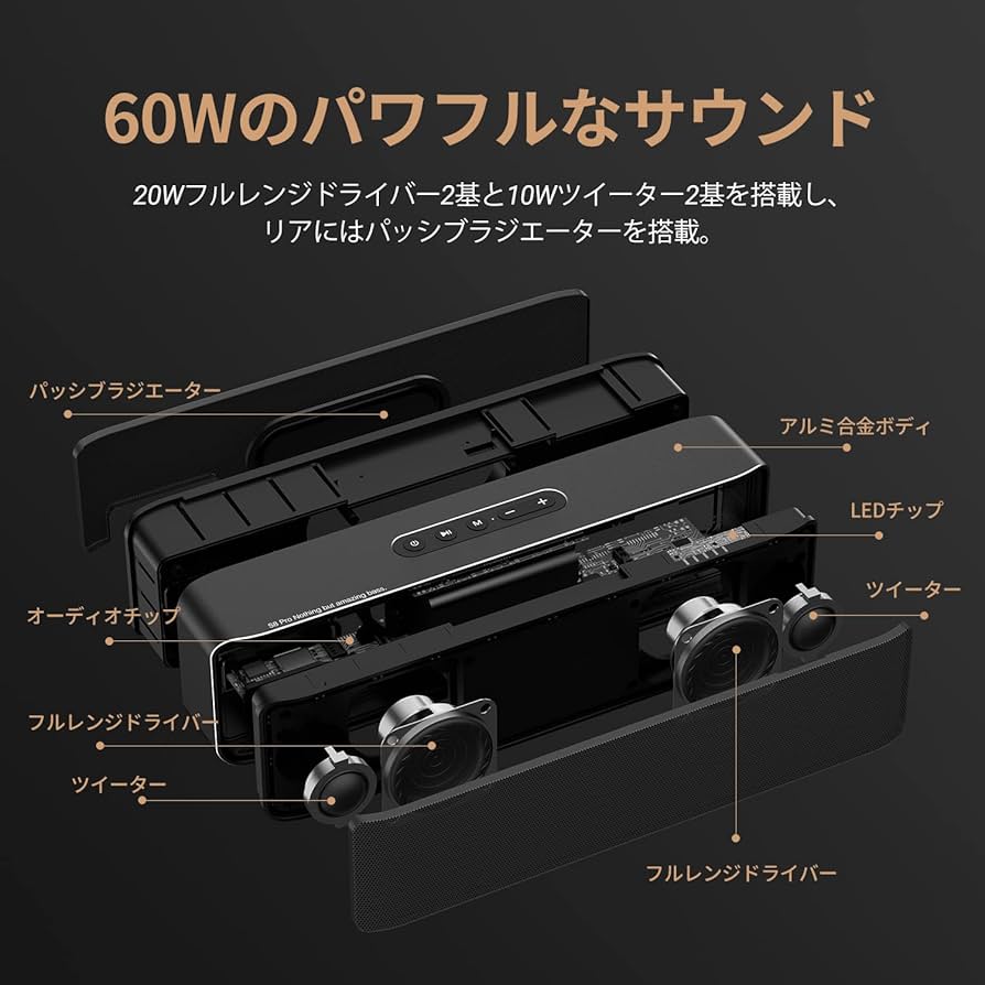 BOGASING S8Pro Max（Bluetoothスピーカー） BOGASING S8 Pro Max Bluetooth Speaker,3-Channel Audio with