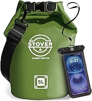Vista 22 de STOVER 5/10/25/30/40/55L Waterproof Dry Bag- Roll-Top Backpack w/Phone Case- Kayaking, Hiking, Camping, Boating- Men/Women