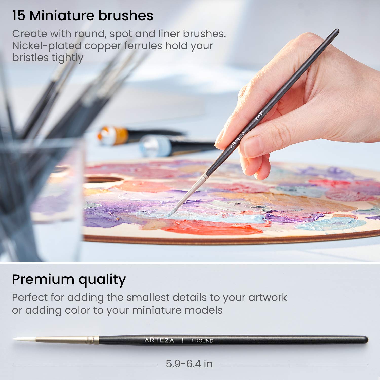 Arteza Juego de pintura gouache, 12 pinturas metálicas de gouache y paquete de lienzos plegables de papel negro, material de arte para niños, kit de arte para adultos