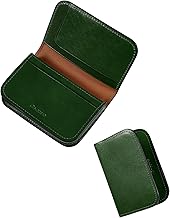 Business Card Holder, Men's, Genuine Tochigi Leather, Pueblo Leather, Business Card Case, Large Capacity, 40 Cards, Simple, Won't Break Business Cards, Business, Job Hunting, green