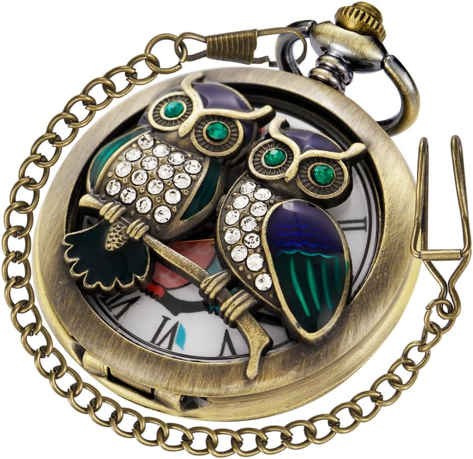 Tiong Exquisite Round Quartz Pocket Watch Girls Women Best Giftsfor Valentine’s Day