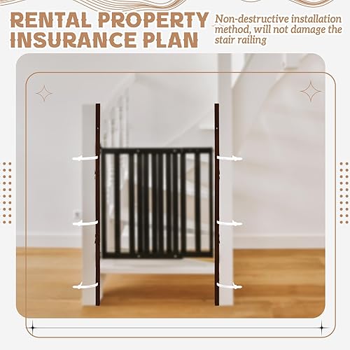 Miniatura 4 de Chunful 1 paquete de adaptador universal para barandilla para puerta de bebé, sin perforación, kit de montaje para postes redondos, cuadrados