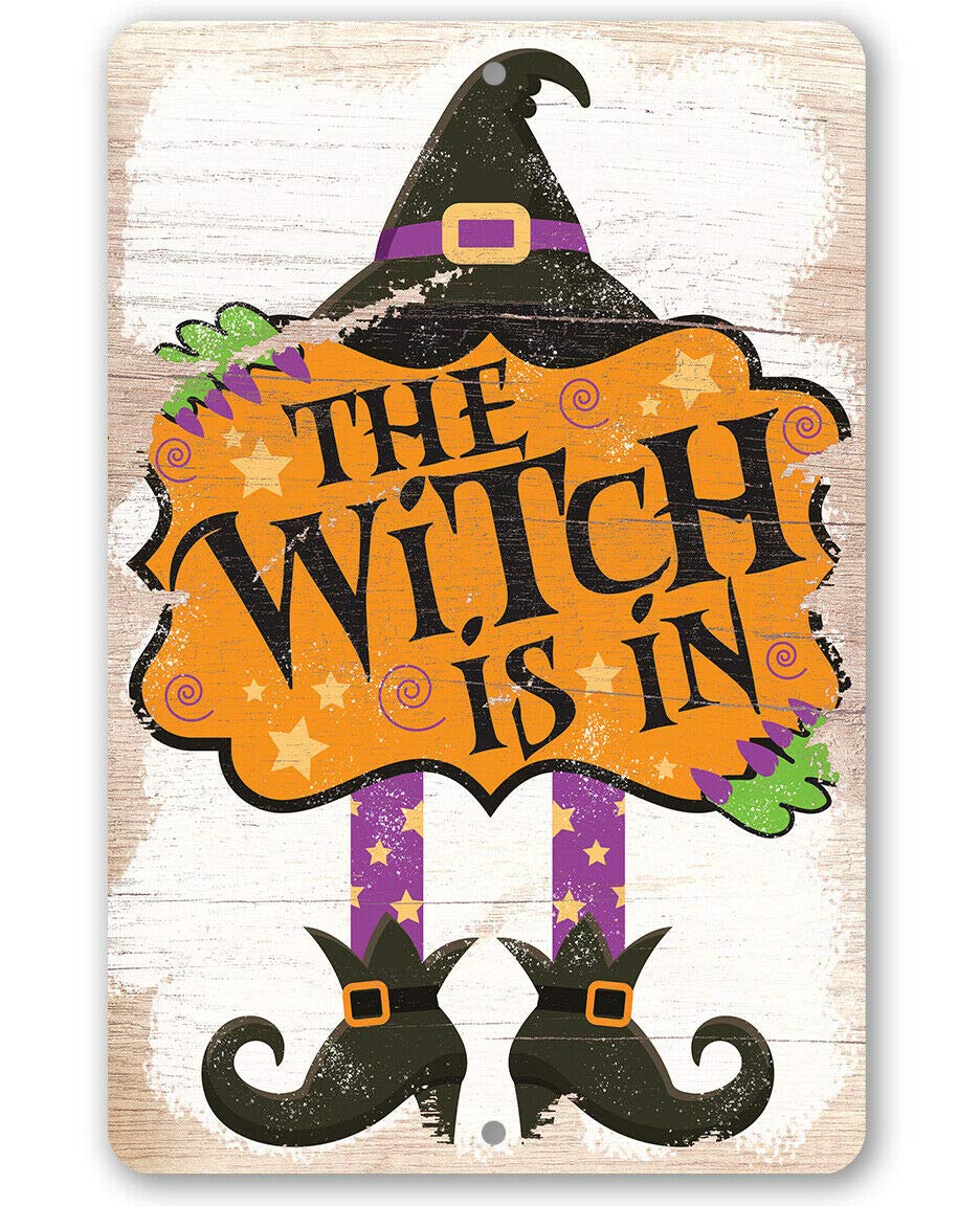 Tnnd Metal Sign The Witch Is In Durable Metal Sign Tin Sign 8X12 Inch