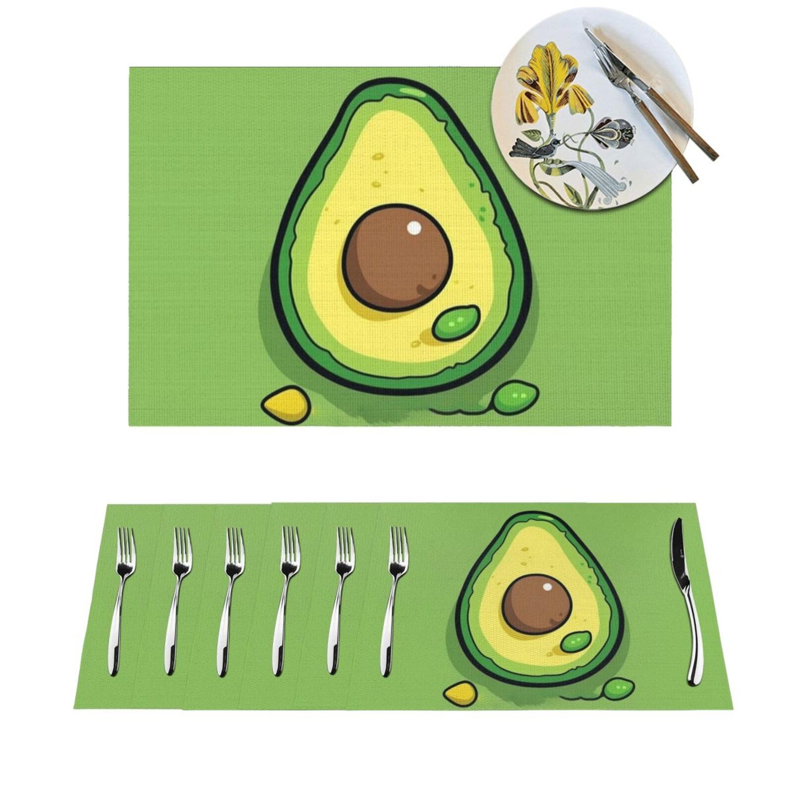 Set de table lavable 30,5 x 45,7 cm napperon PVC durable lot de 4