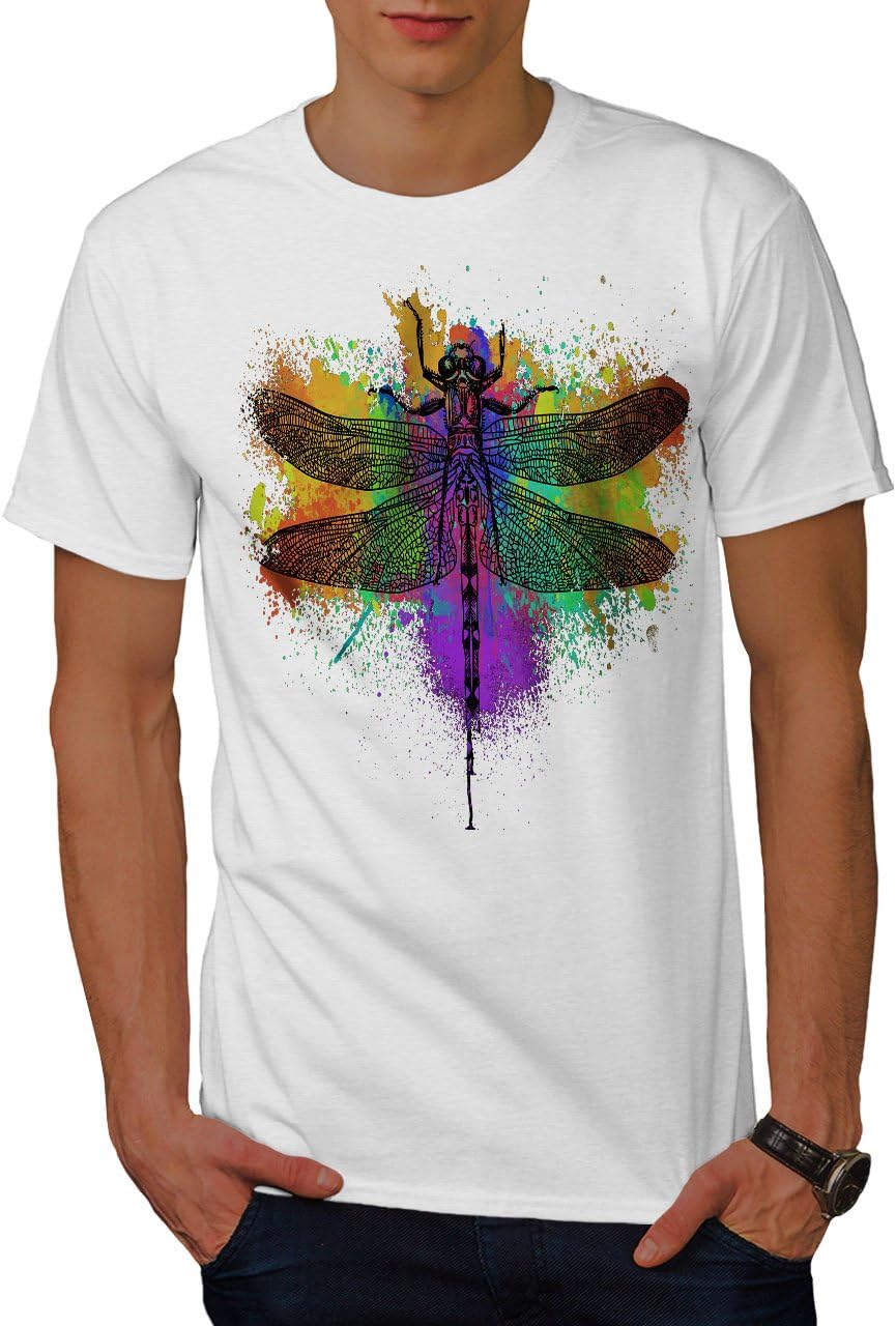 APSRA RETAIL Colorful Insect Animal Mens T-Shirt, Rasta Graphic Printed Tee 0147 White