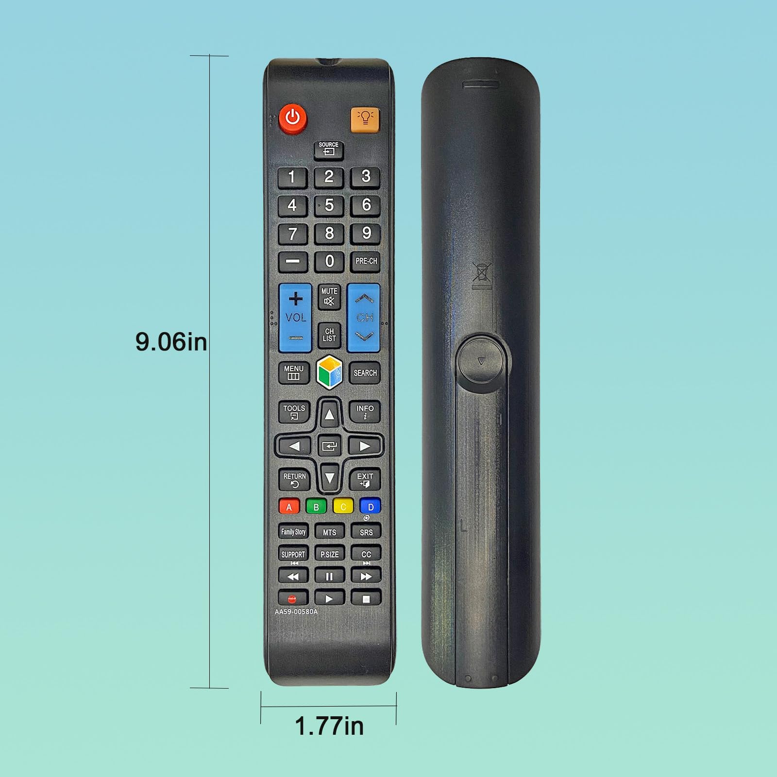 AA59-00580A Zamienny pilot kompatybilny z Samsung TV UN32EH5300FXZA UN40ES6100FXZATS01 UN46ES6100FXZATS01 UN55ES6100FXZATS01 UN60ES6100FXZA UN60ES6100FXZAHH001 UN32 EH5300F UN40EH5300F