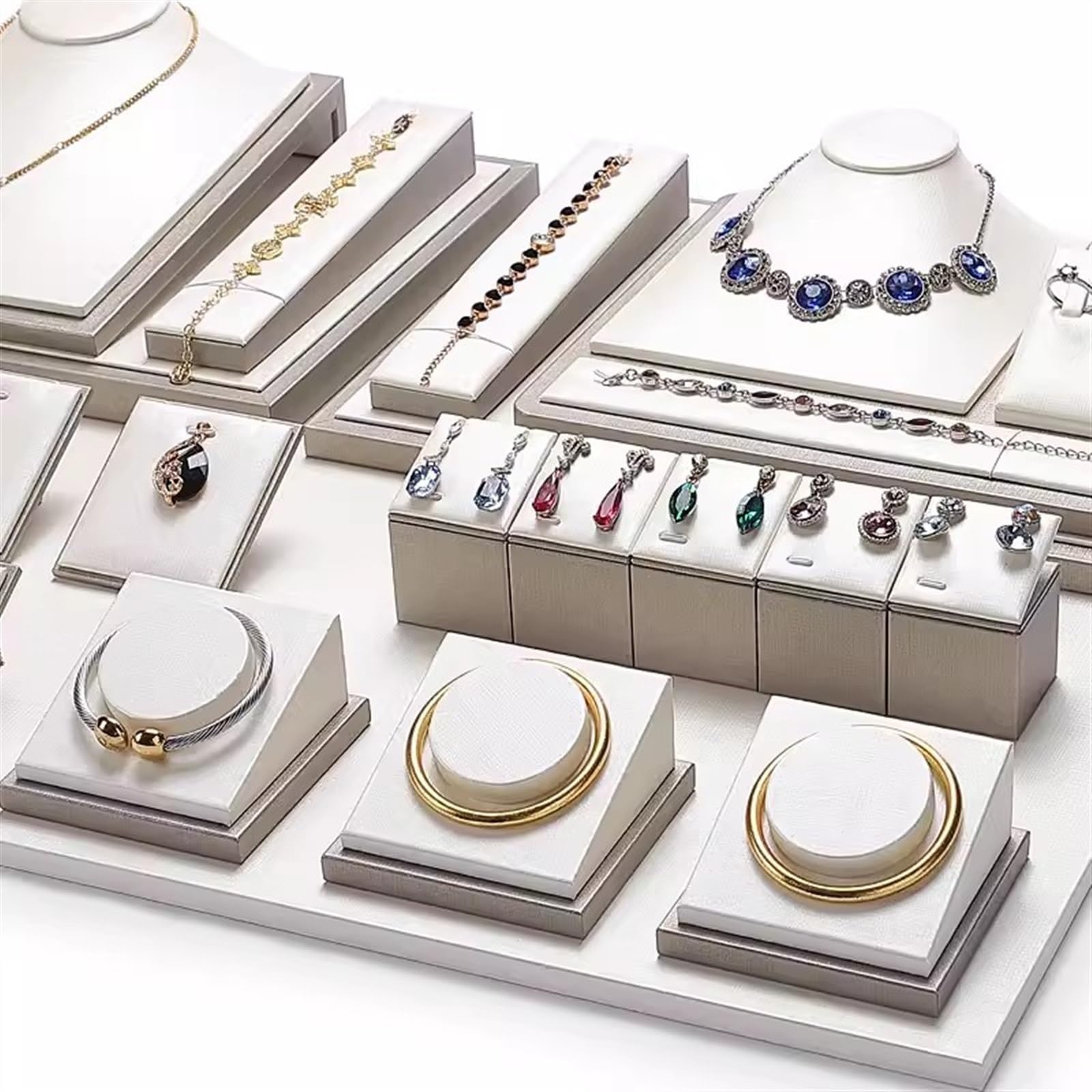 LLXYWJ Schmuckständer Halskette Display Büste Vitrine Schmuckständer Halskette Büste Kettenhalter Display Organizer Show Boutique Stand Mannequin Schmuck Organizer