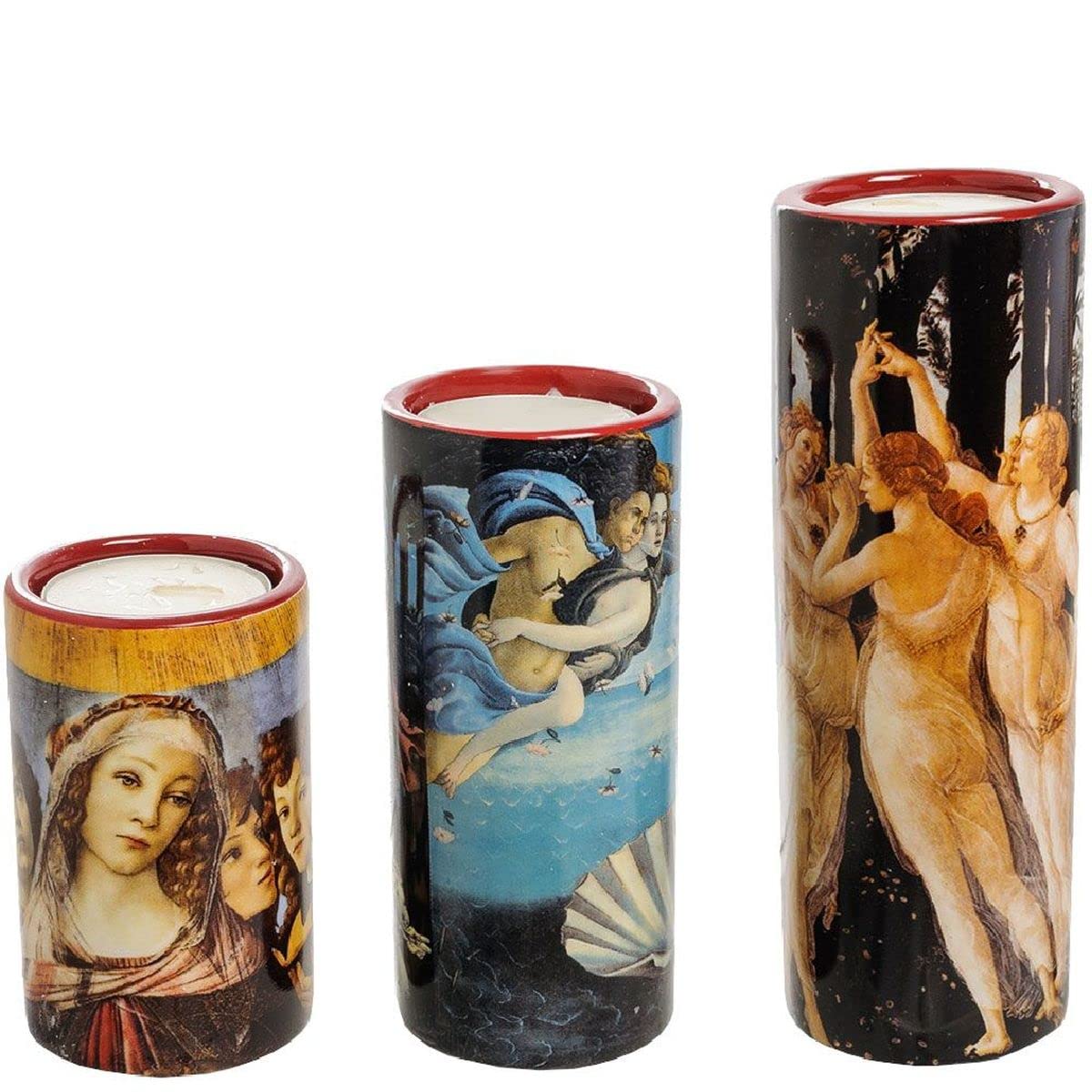 Parastone Botticelli Women Tealight Ceramic Candleholder Set TS03BO
