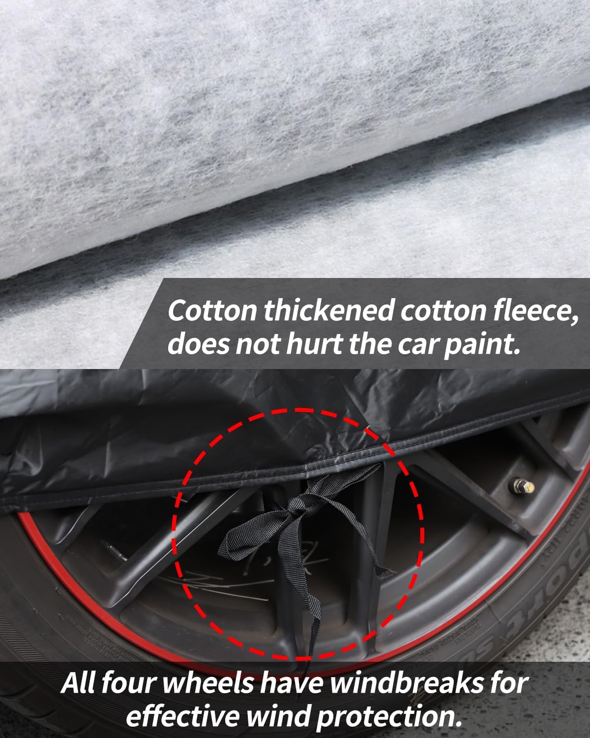 Waterproof Car Covers for 2004-2025 Mercedes Benz G-Class W463 W464 G500 G550 G63AMG G55 G350D, 6 Layers All Weather Car Cover with Zipper Door & Windproof Bands for Snow Rain Dust Hail Protection