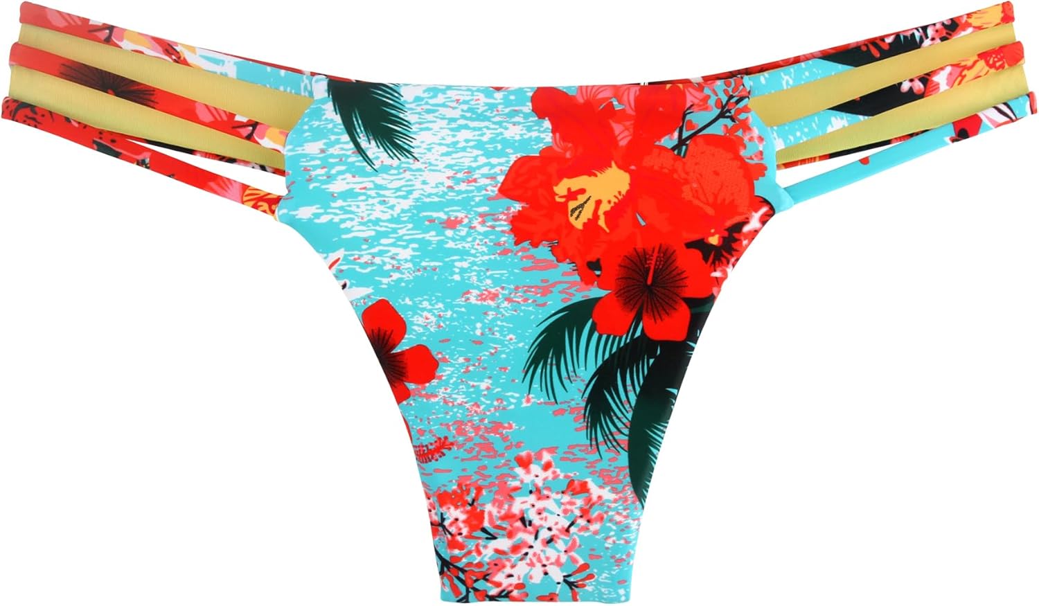 RELLECIGA Women's Triple Strappy Thong Bikini Bottoms - Image 7