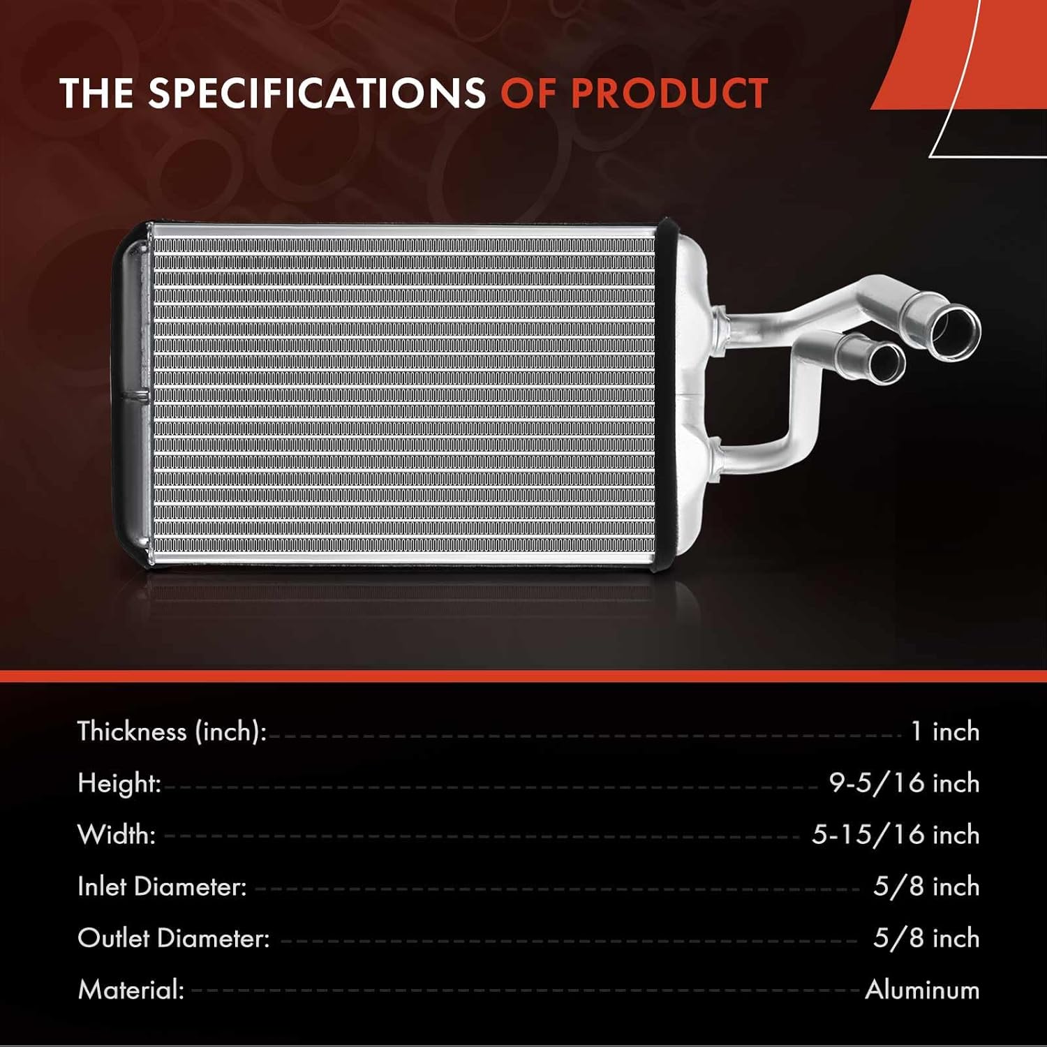 A-Premium HVAC Heater Core Compatible with Buick LaCrosse 2005-2009 & Chevy Impala 2004-2013 Impala Limited 2014-2016 Monte Carlo 2004-2007 & Pontiac Grand Prix 2004-2008