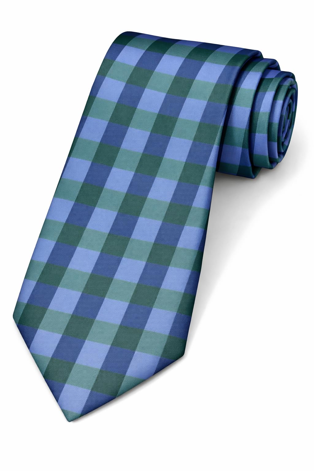 Premium Wedding Tie for Men – Red Blue White Stripe Design-image-22