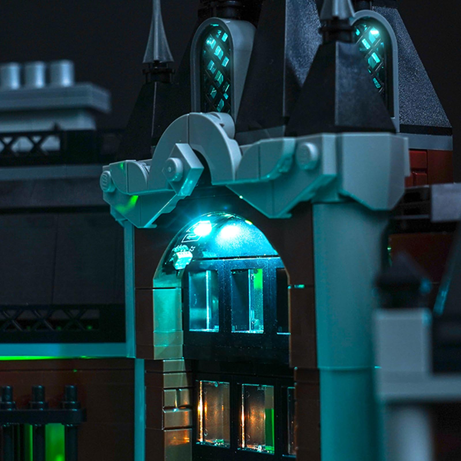 LocoLee Customized RC Version Led Light Set Compatible with Lego 76300 Arkham Asylum Led Decoration Lighting Kit Compatible with Lego 76300 Building Blocks Model,Only Lights Set,No Model - Image 3