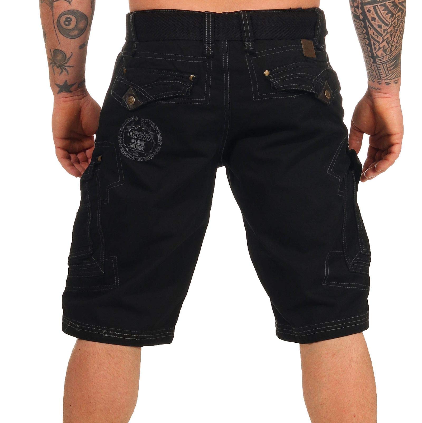 Geographical Norway Shorts, Kurze Cargo Hose Peanut, Bermuda Sommer Camouflage Men