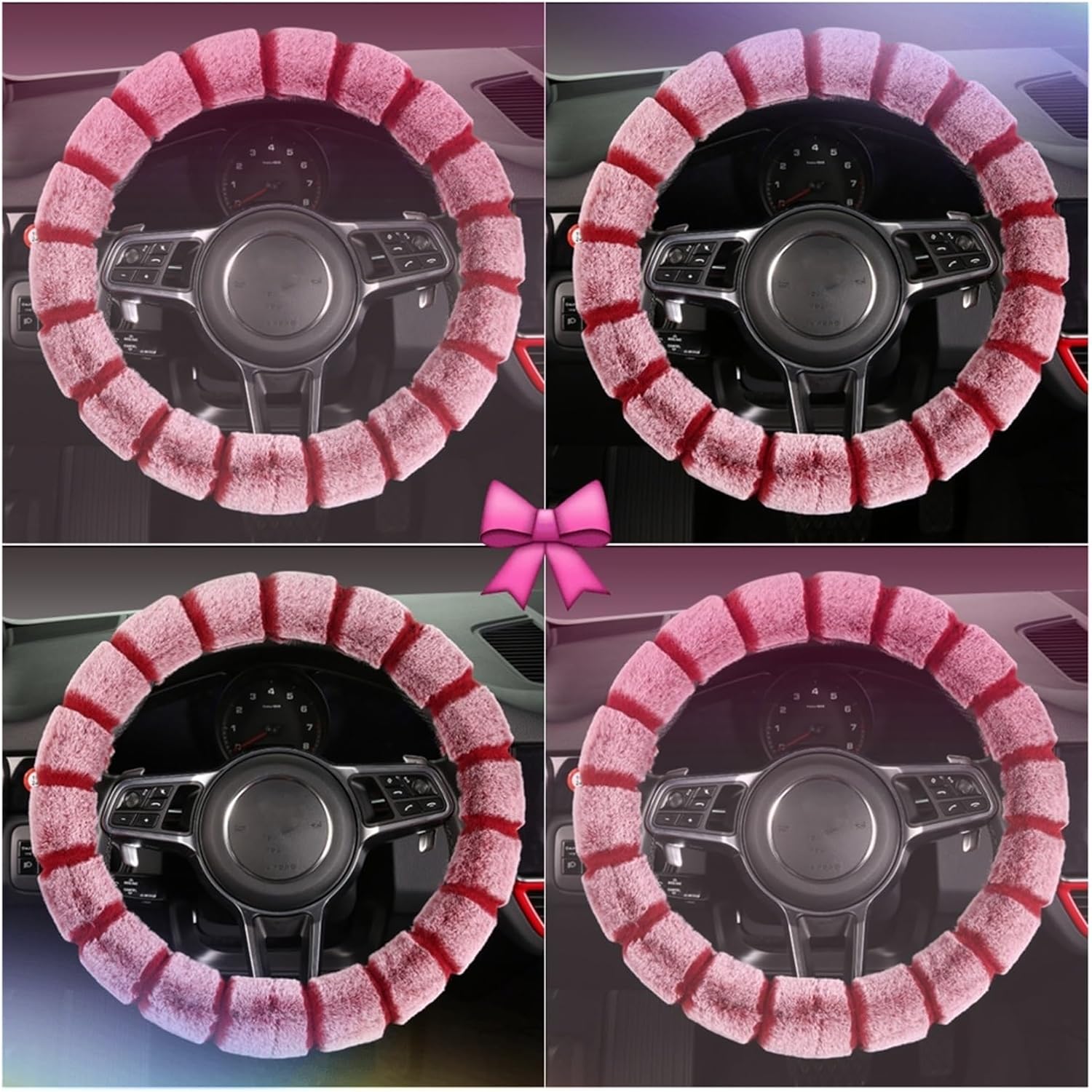 Car Steering Wheel Cover for Car Steering Wheel Cover Plush Car Interior Comfortable Hand Feeling Easy to Install (Color : 14#)